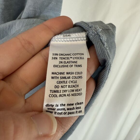 Toad and Co Tank Top Women's XL Blue Round Neck Organic Cotton Soft Pullover - Picture 8 of 11